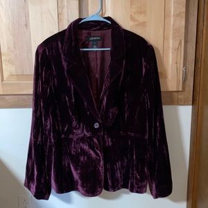 Lane Bryant Velvet Suit Jacket.